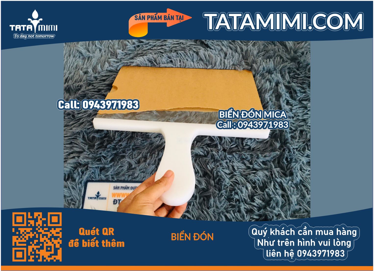 Biển đón cầm tay A4, A3, A2 Mica