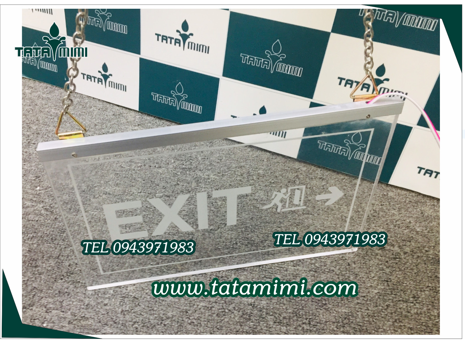 Biển chỉ đường thoát hiểm bằng mica