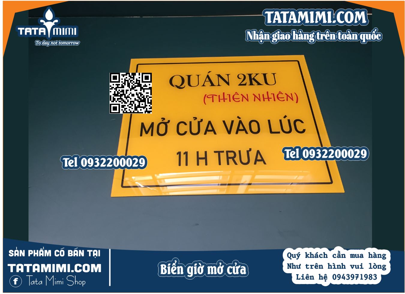 Các mẫu biển open close bằng mica kèm dây xích