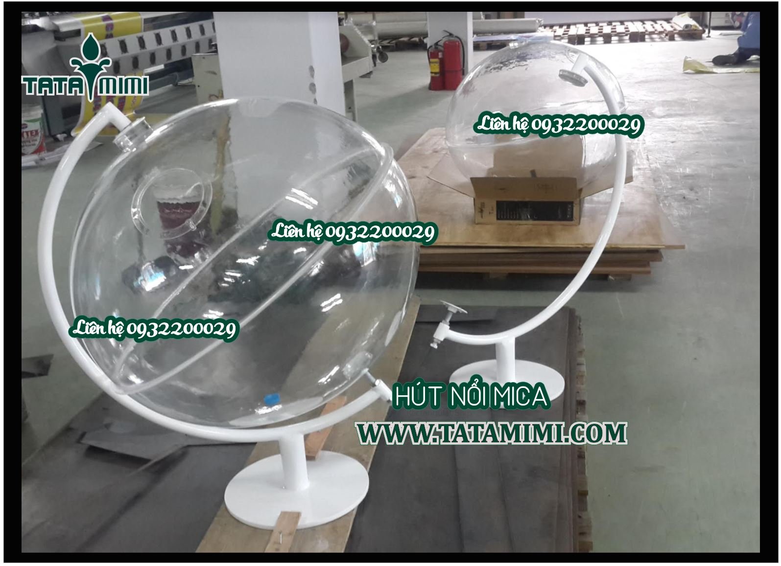 Hút nổi mica thành hình tròn