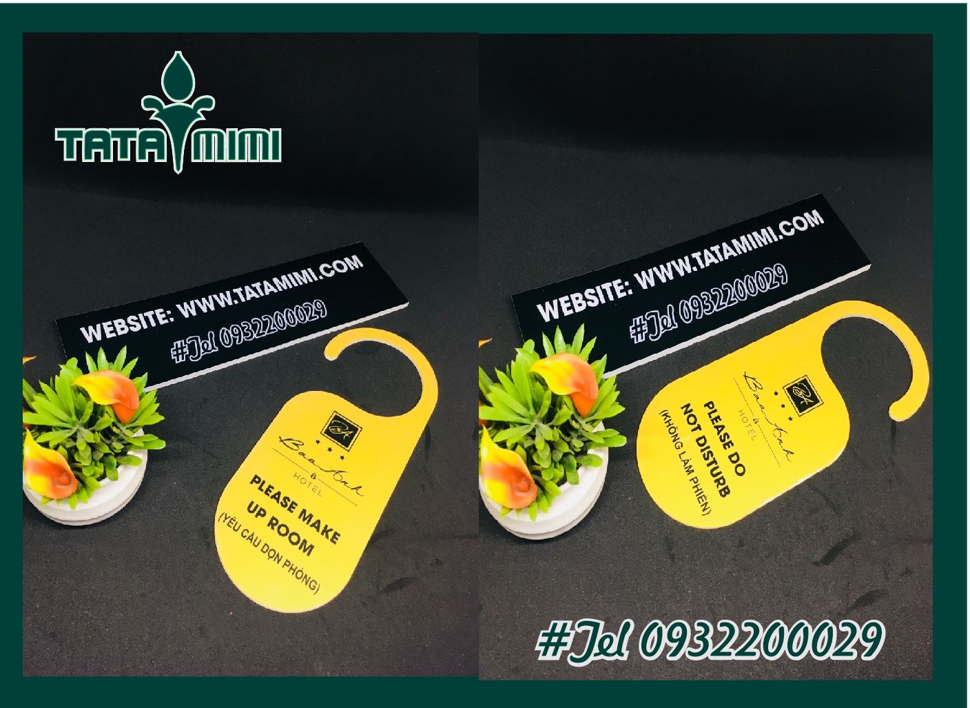 Bảng dọn phòng khách sạn treo cửa