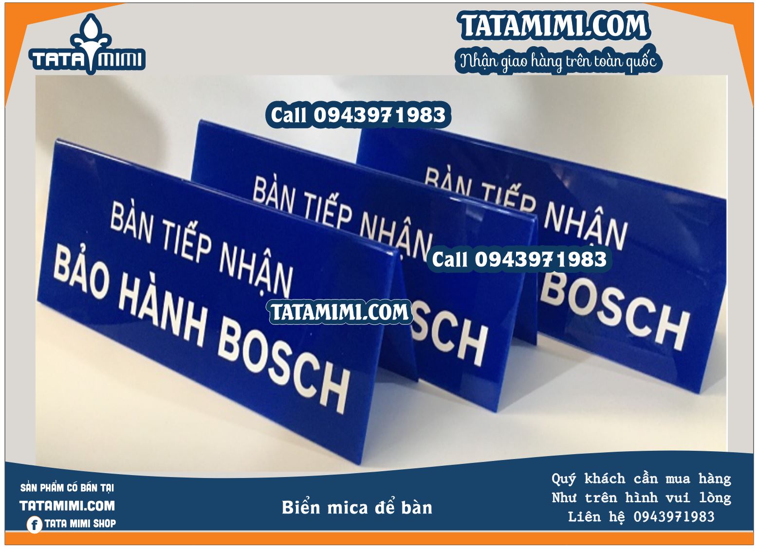 Biển để bàn cho quầy thu ngân