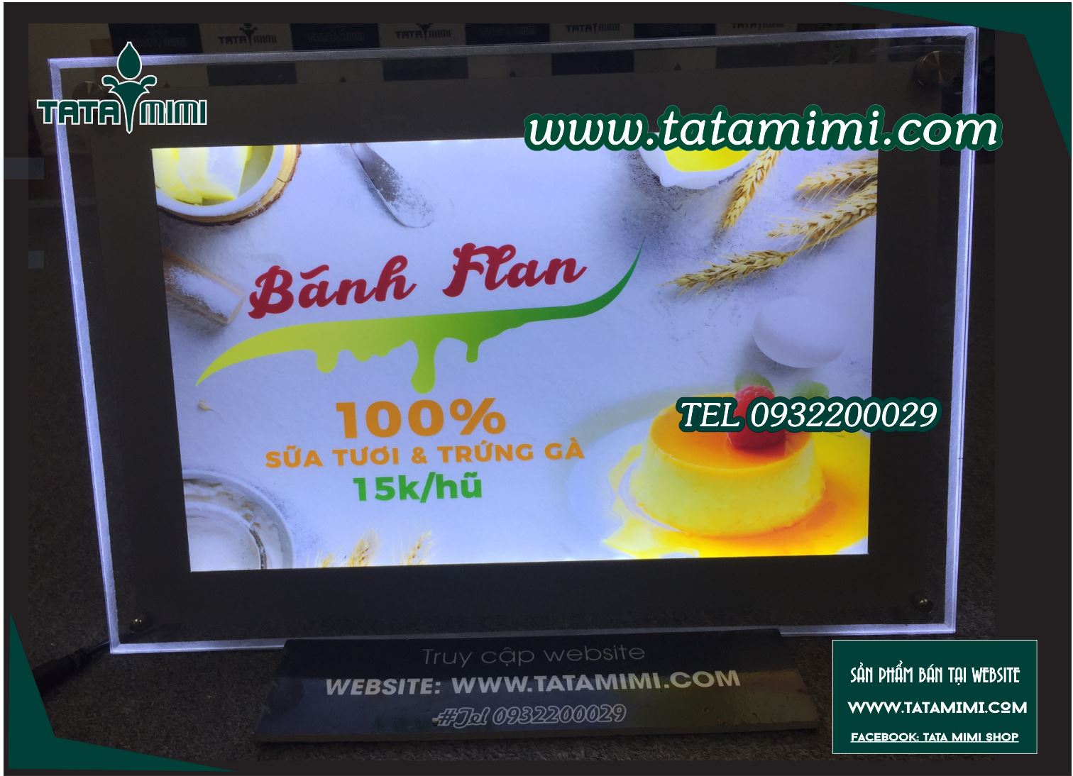 Biển led mica – hộp đèn led bằng mica