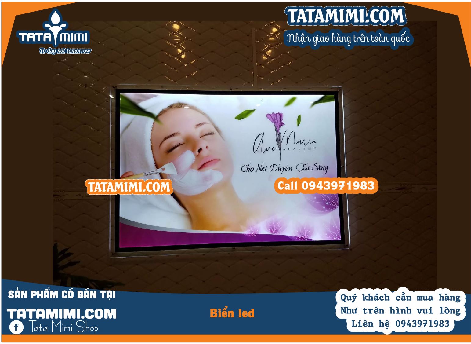 Khung tranh led cho các cửa hàng beauty spa làm đẹp