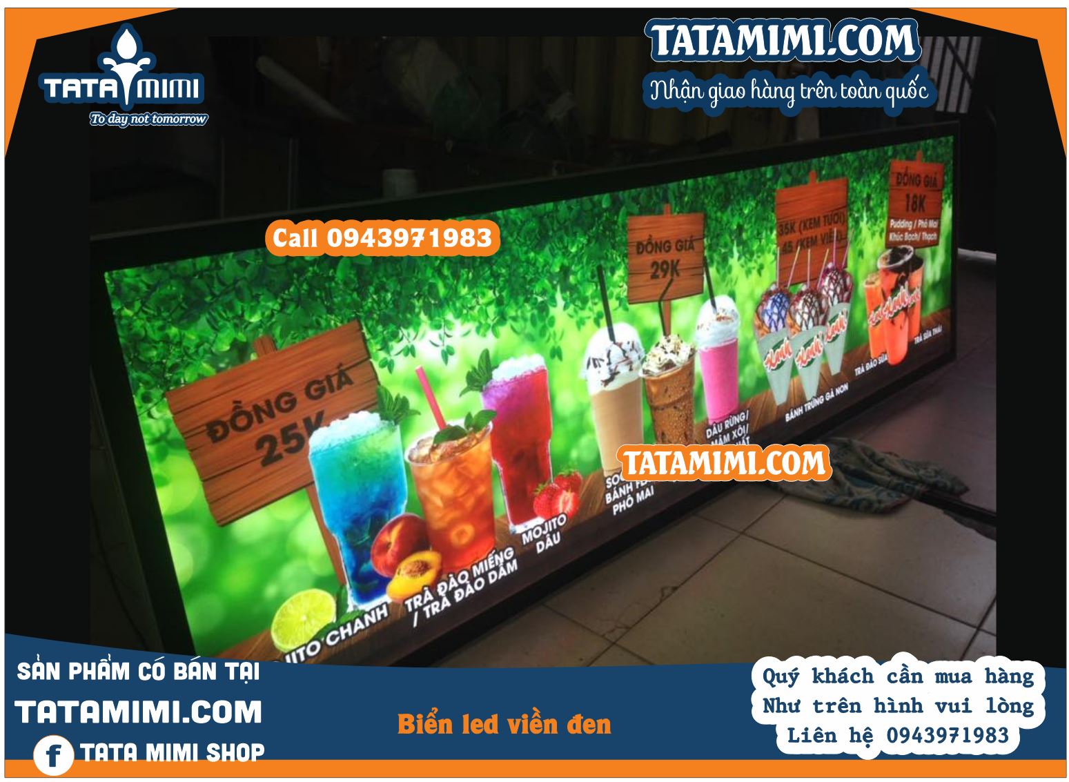 Biển hộp đèn có led có làm được 2 mặt nội dung không