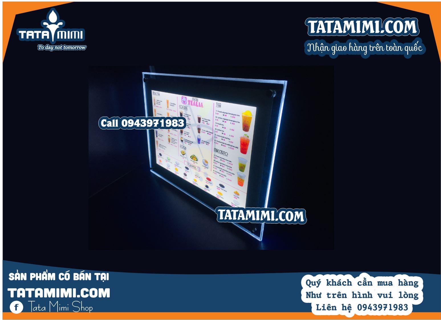 Menu LED Mica Để Bàn Đẹp: Giải Pháp Hiện Đại Cho Quầy Bar, Nhà Hàng, Quán Café