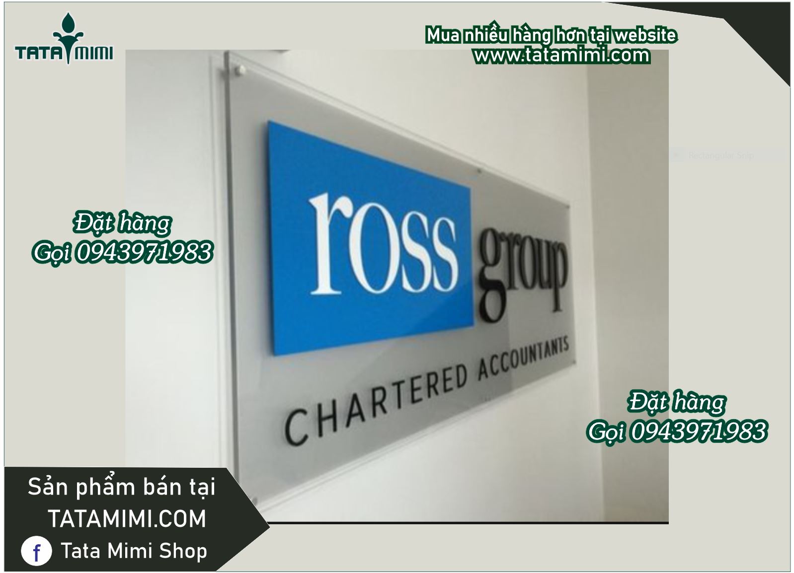 Biển công ty mica kích thước nhỏ