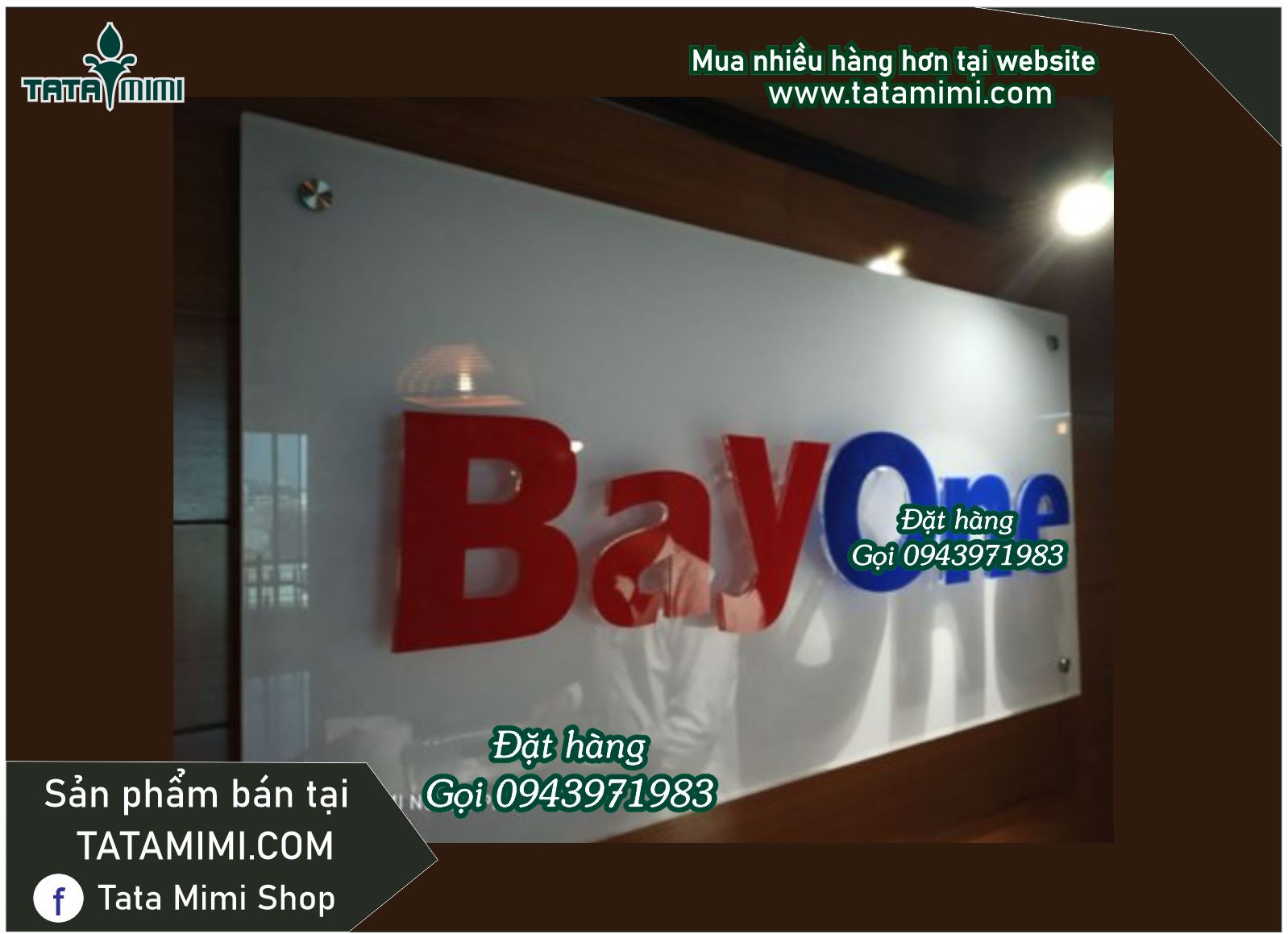 Biển công ty mica kích thước nhỏ