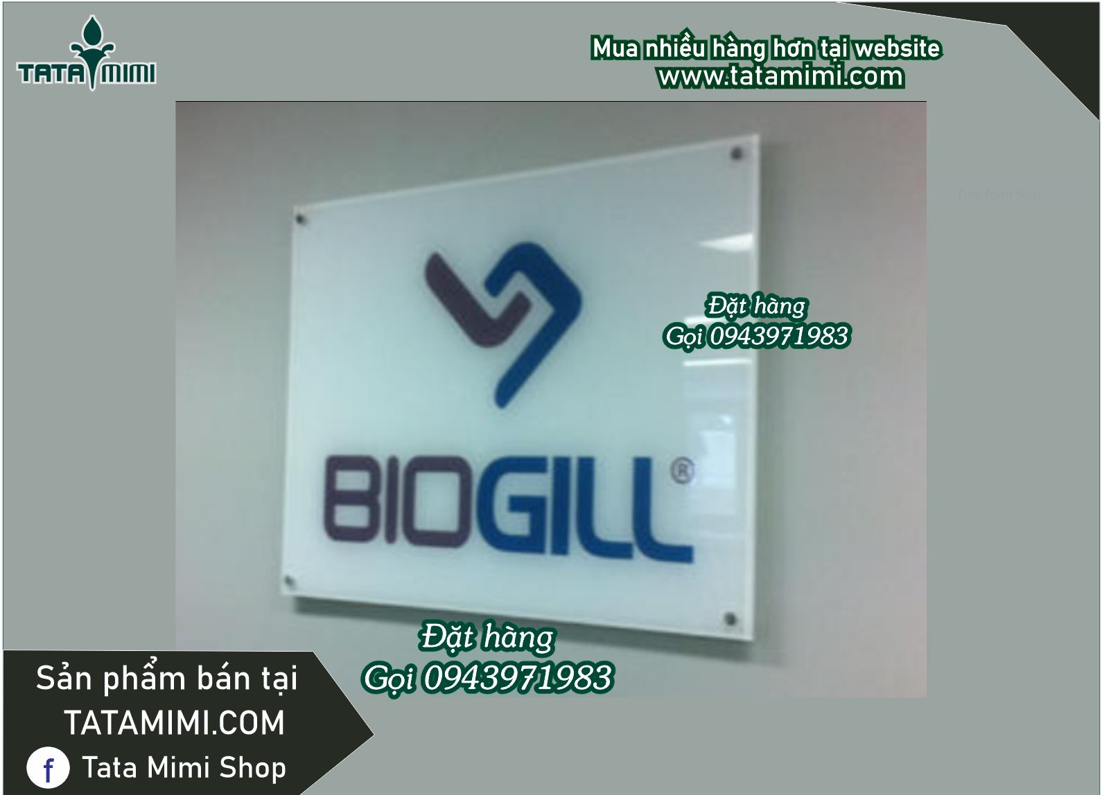 Biển công ty mica kích thước nhỏ