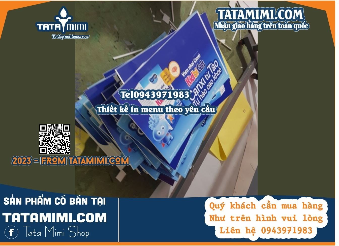 Biển menu chất liệu fomex kích thước A4