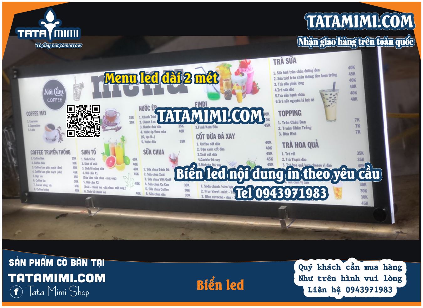 Menu có LED cho quán cà phê - Thắp sáng không gian và thu hút khách hàng