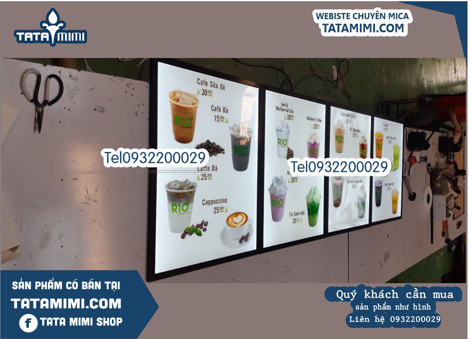 Menu LED Mica Để Bàn Đẹp: Giải Pháp Hiện Đại Cho Quầy Bar, Nhà Hàng, Quán Café