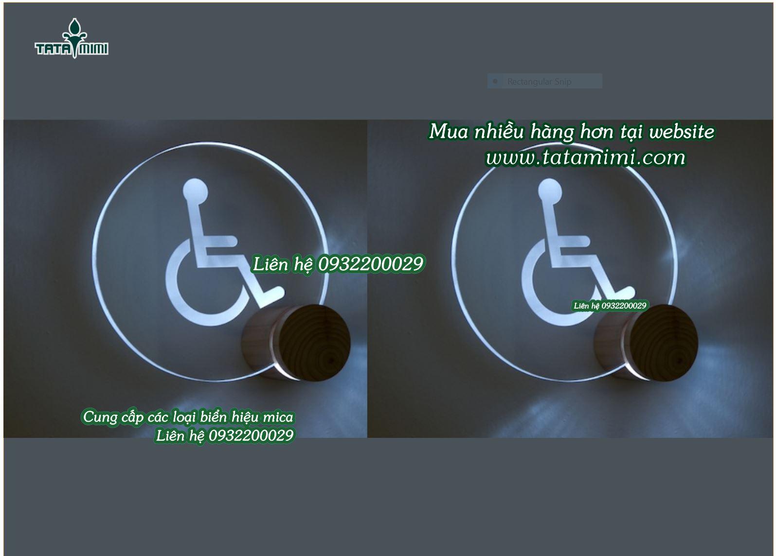 Biển wc hình tròn có led