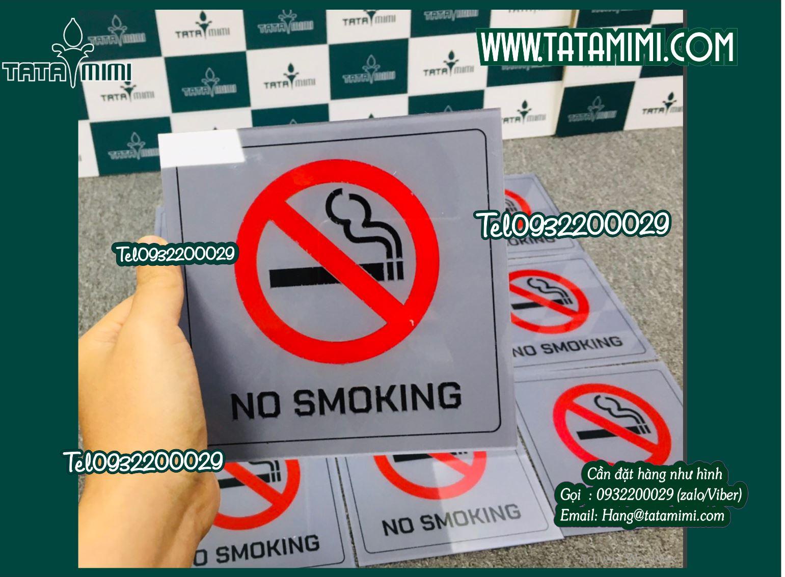 biển cấm hút thuốc, biển No Smoking