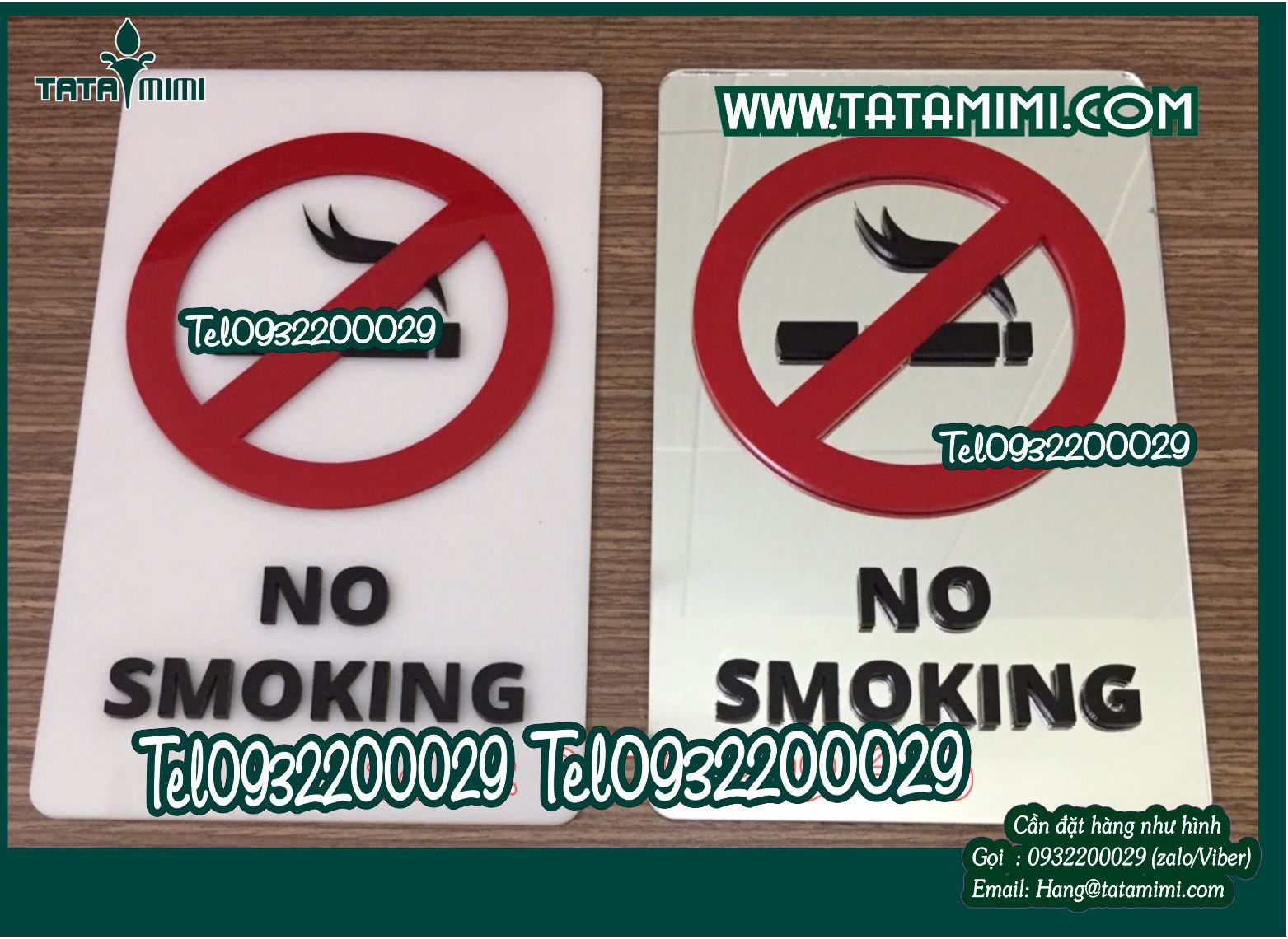 Bảng cấm hút thuốc với các nền màu khác nhau
