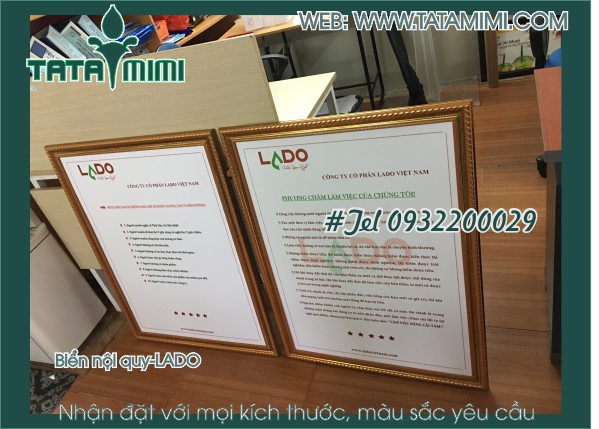 Biển nội quy để đất cho công ty