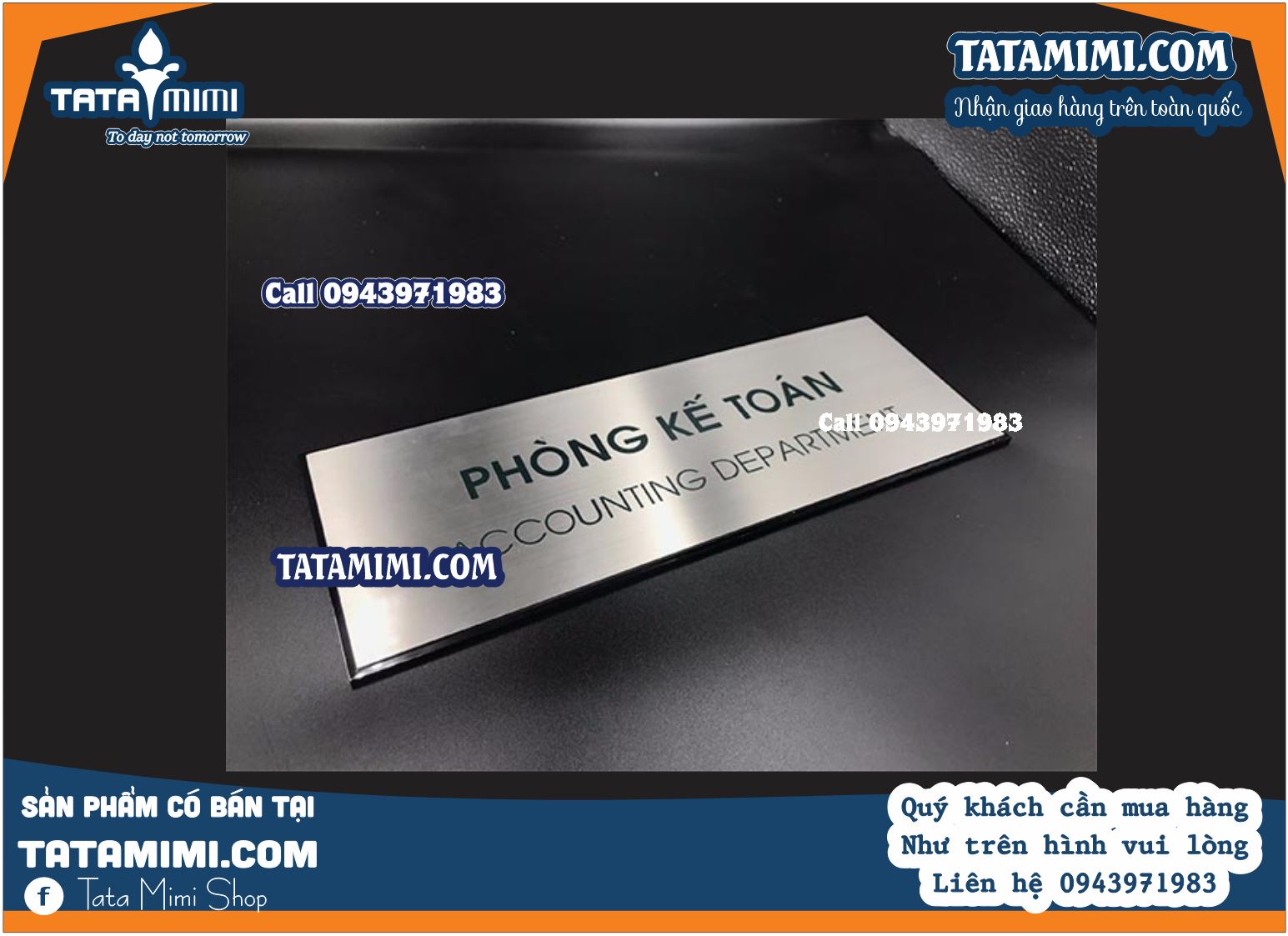 Biển tên phòng ban từ inox