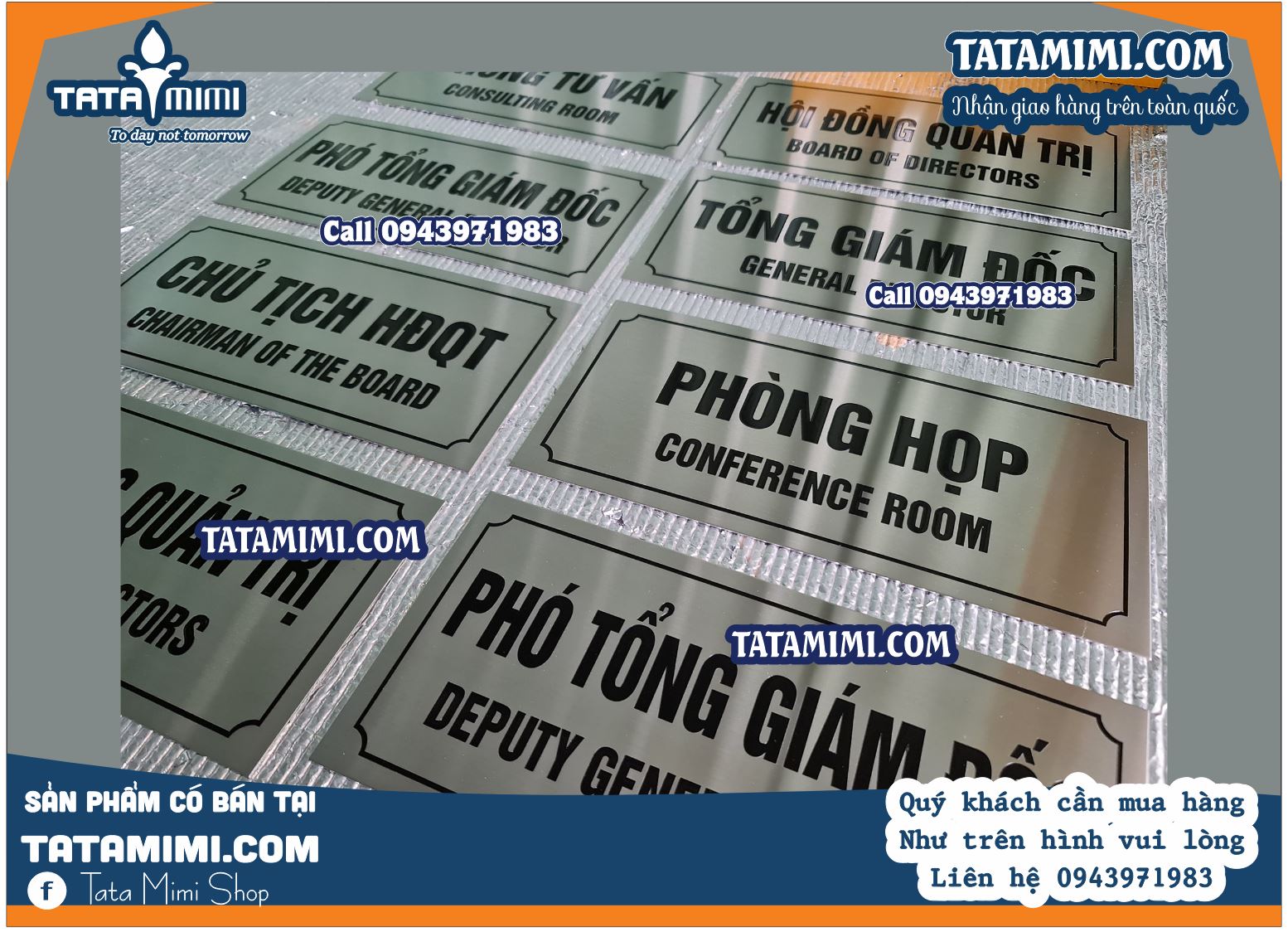 Biển tên phòng ban từ inox