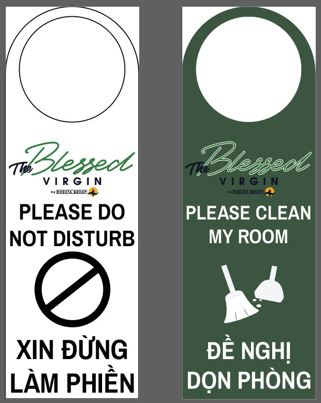 Bảng thông báo dọn phòng dùng ở khách sạn