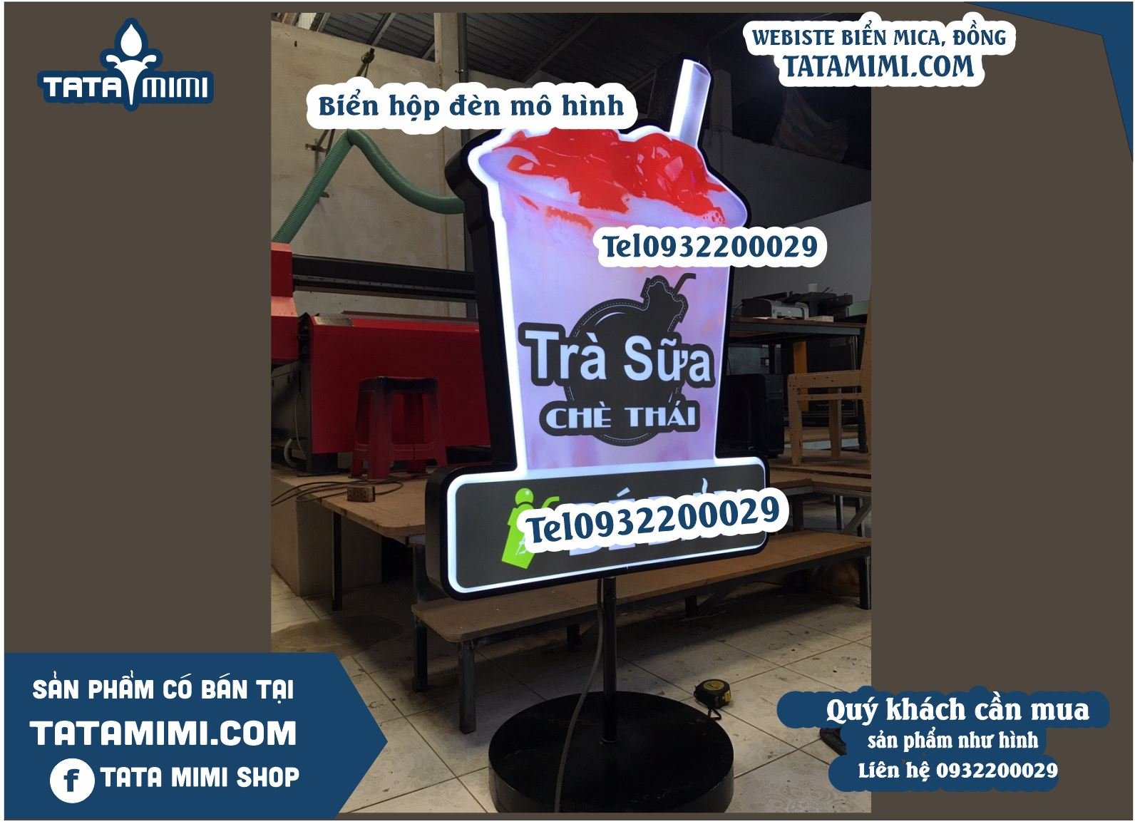 Biển hộp đèn hút nổi