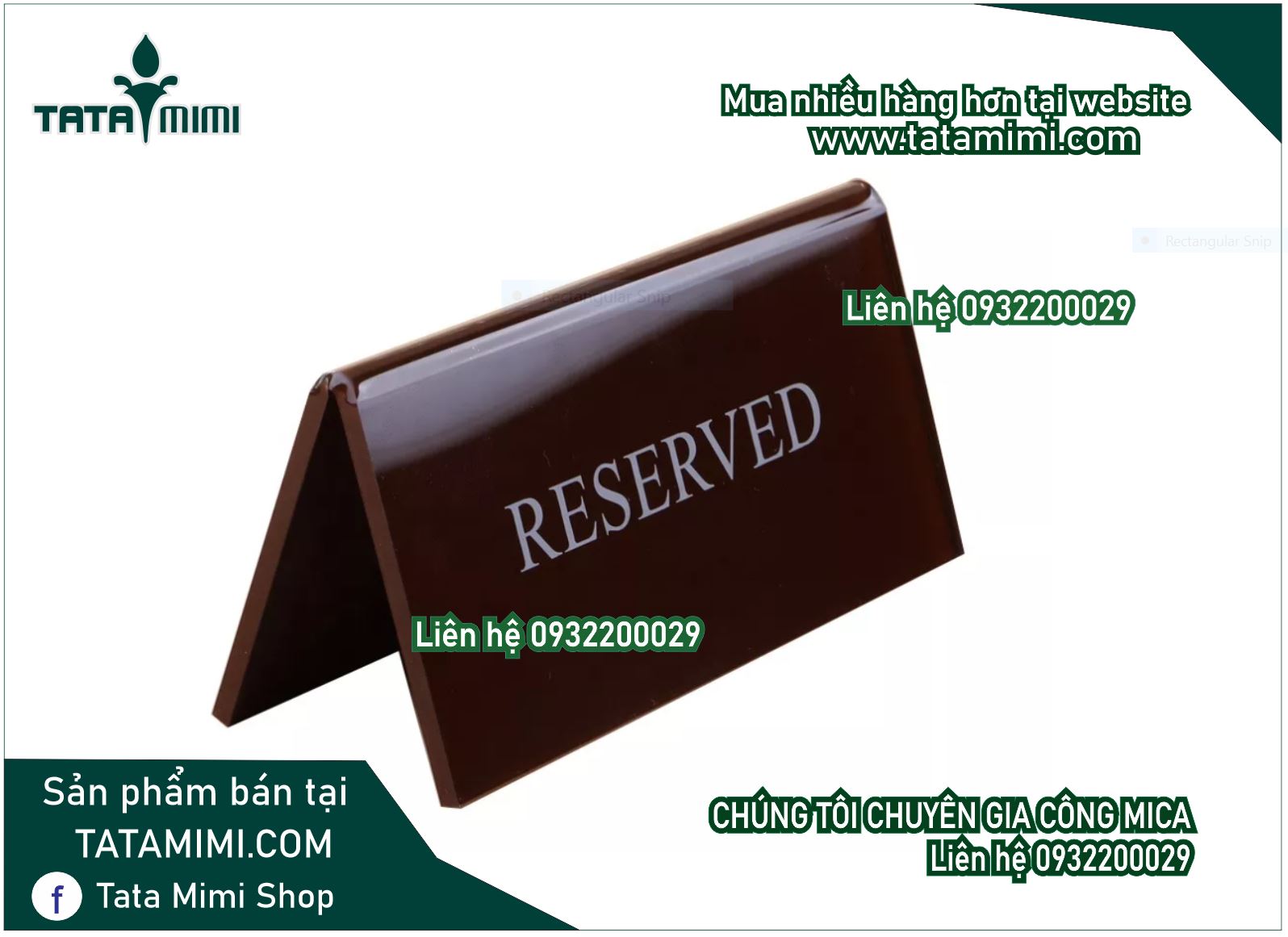 Table Top Sign Stands Acrylic Reserved Sign Reserved Table Sign for