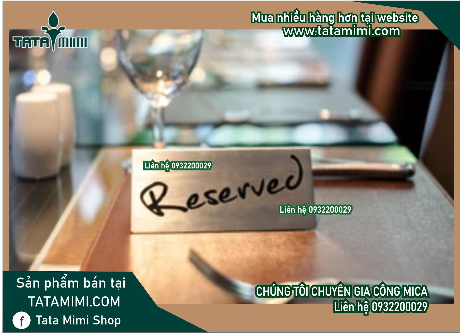 Table Top Sign Stands Acrylic Reserved Sign Reserved Table Sign for