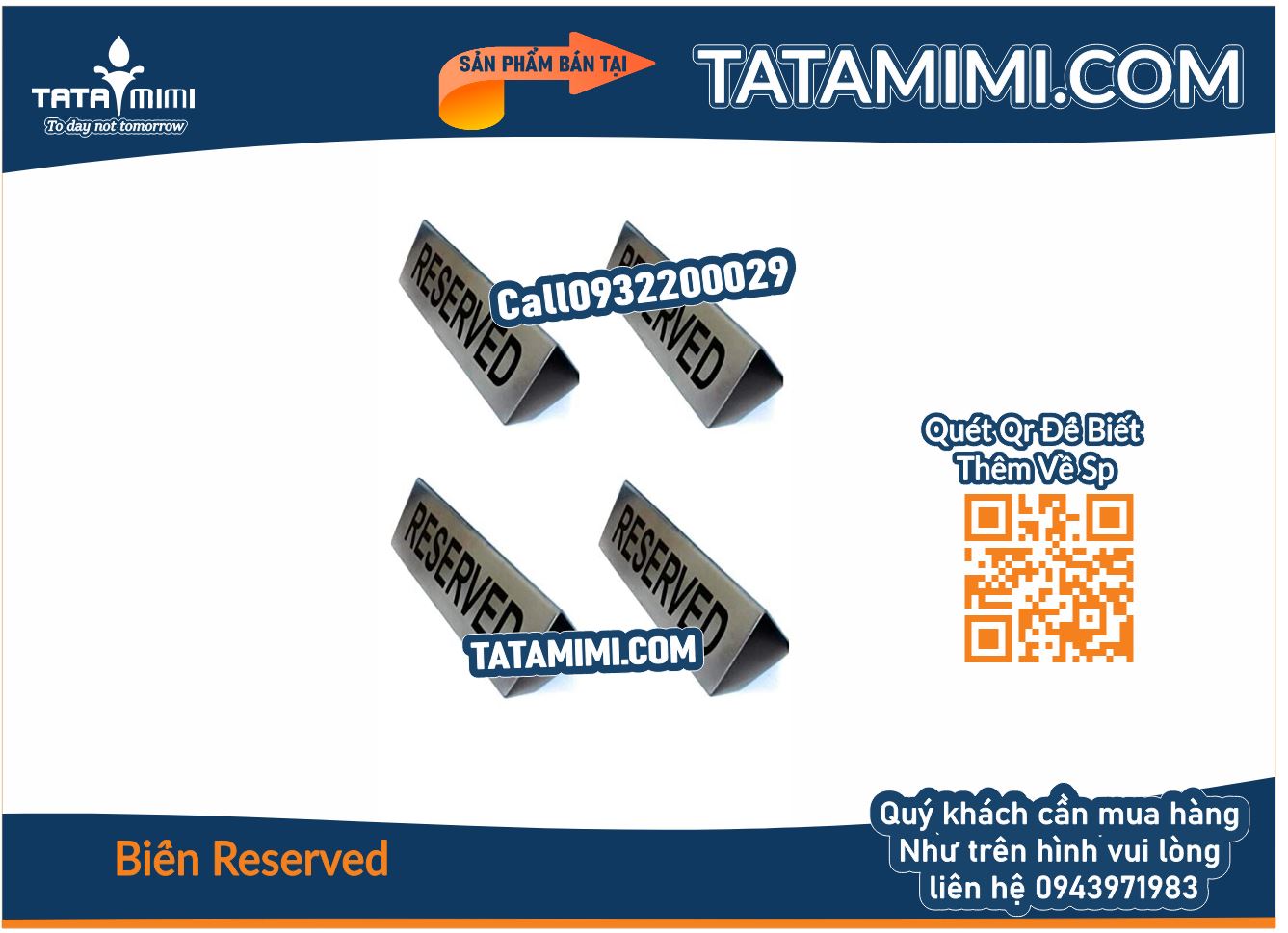 Tổng hợp 20 mẫu biển reserved bằng inox đặt bàn