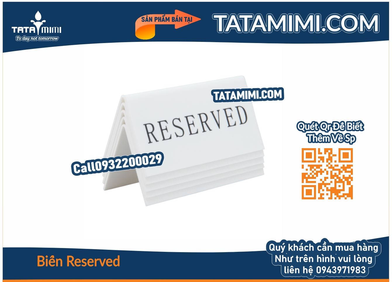 Tổng hợp 20 mẫu biển reserved bằng inox đặt bàn