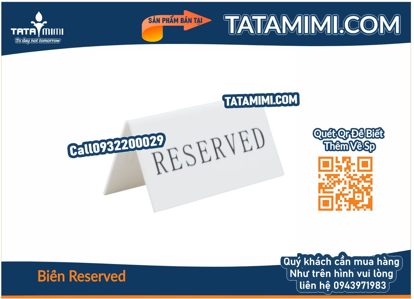 Tổng hợp 20 mẫu biển reserved bằng inox đặt bàn