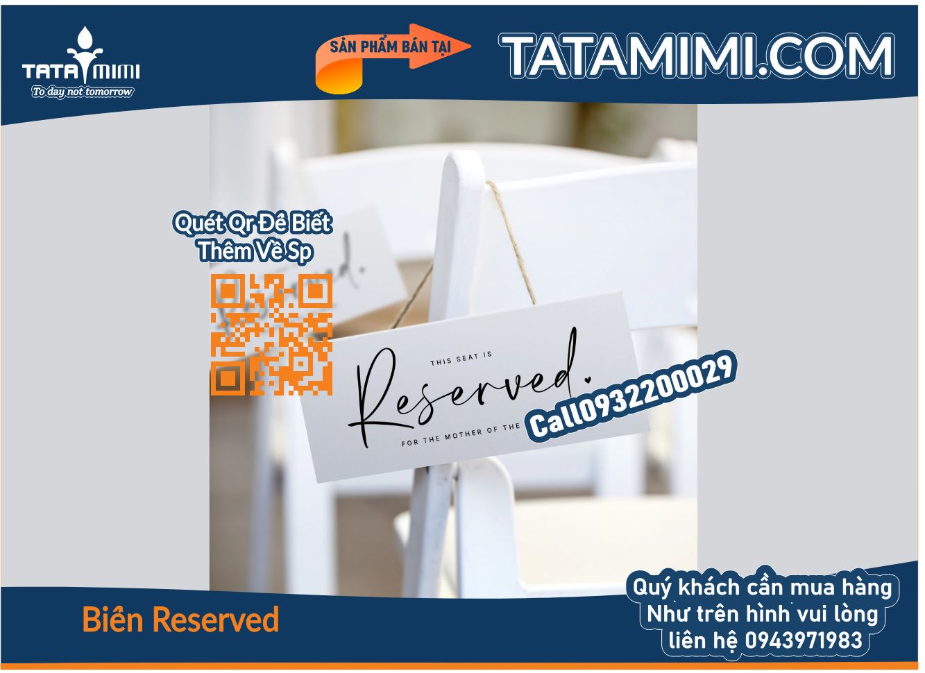 Tổng hợp 20 mẫu biển reserved bằng inox đặt bàn