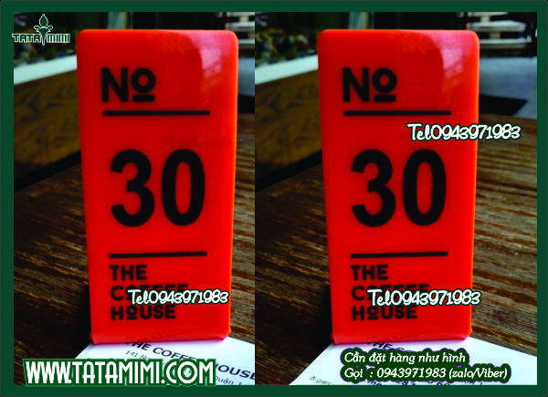 Các loại biển số bàn đẹp