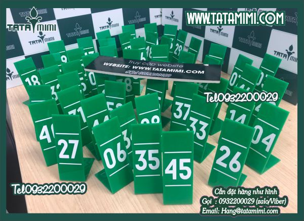 Các loại biển số bàn đẹp