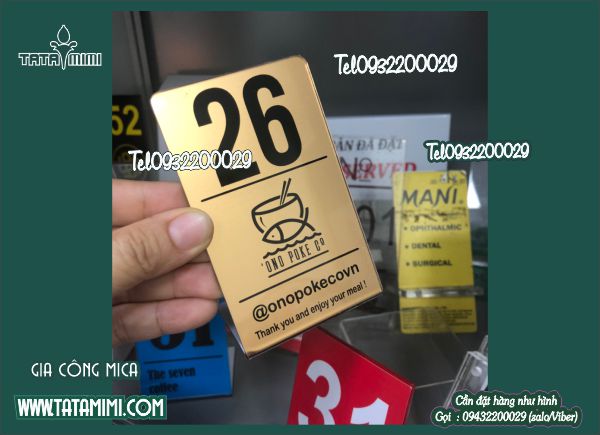 Các loại biển số bàn đẹp