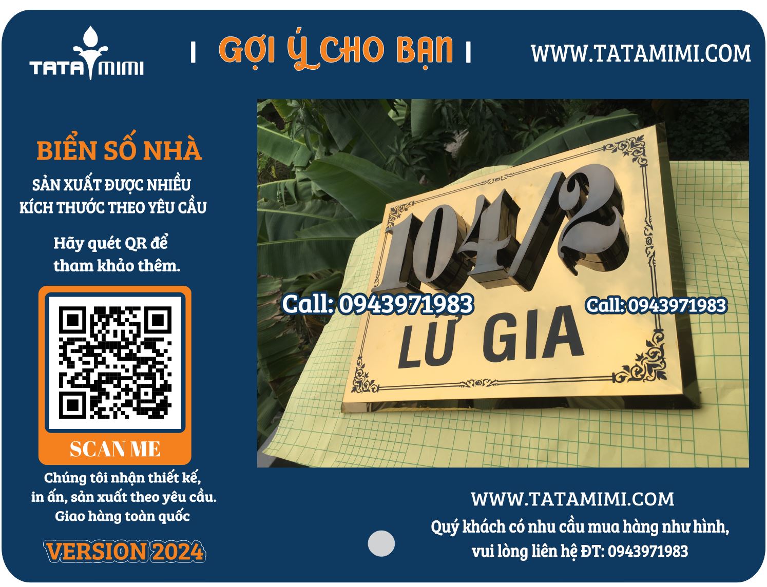 Mẫu biển số nhà đẹp