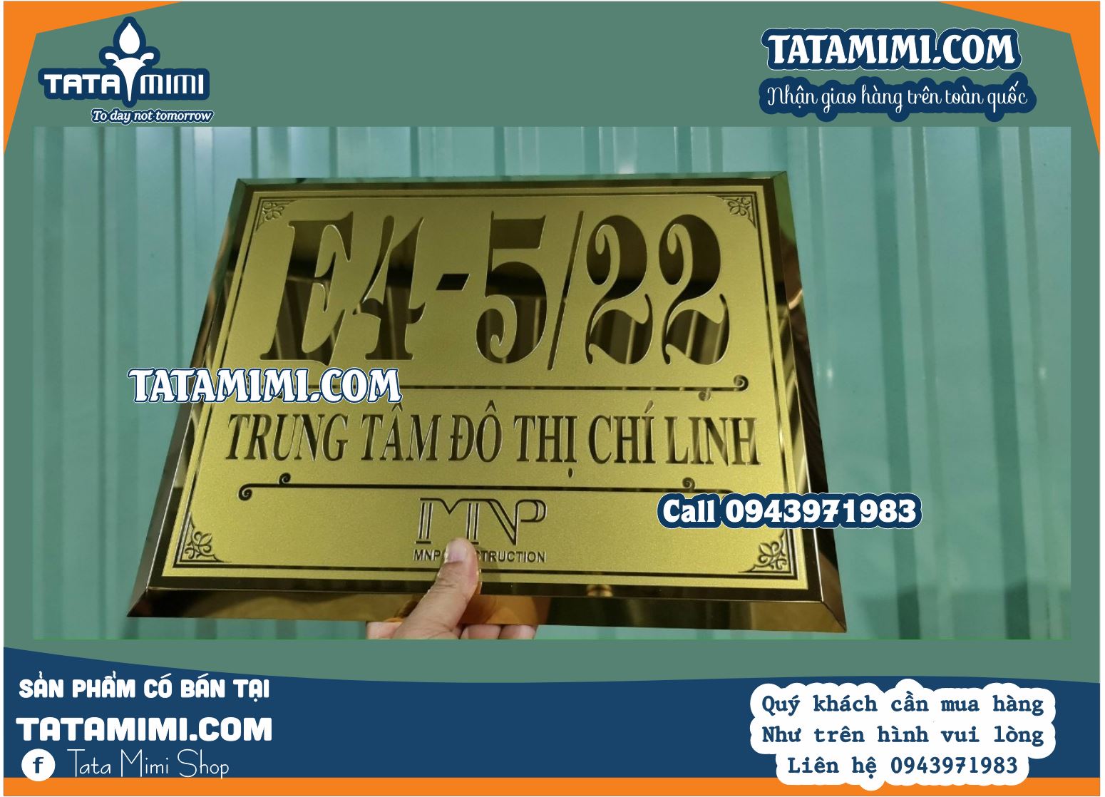 Biển số nhà làm từ inox