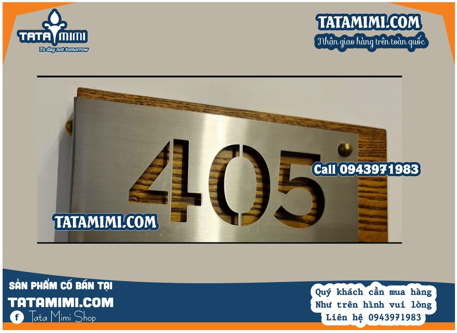 Biển số nhà làm từ inox