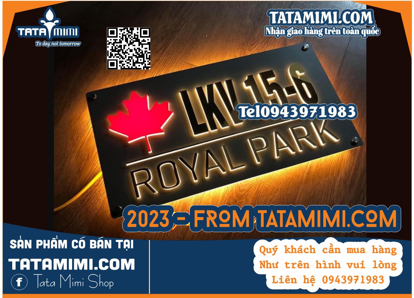 Biển logo chữ nổi được gắn tường