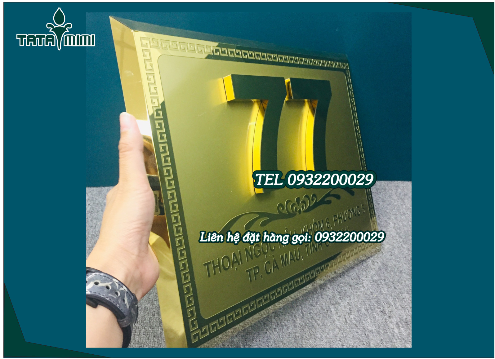 Biển nhà ở biển số nhà làm bằng inox