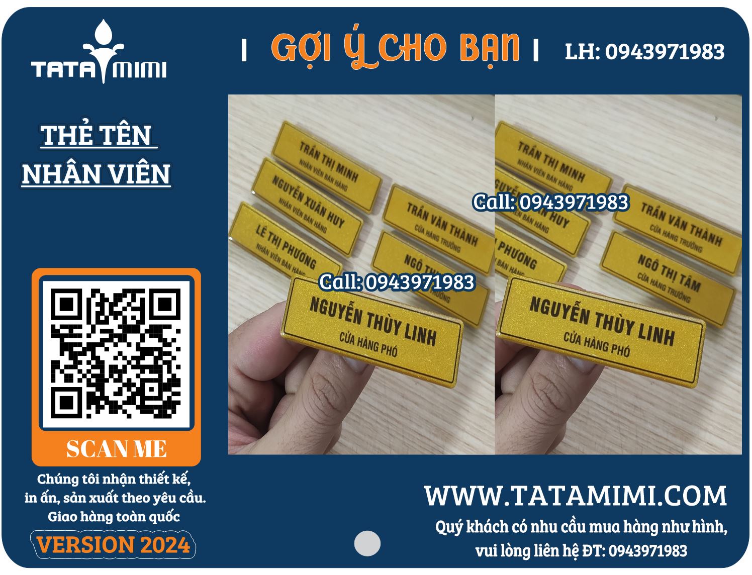 5 Mẫu biển tên nhân viên đeo áo cho nhân viên