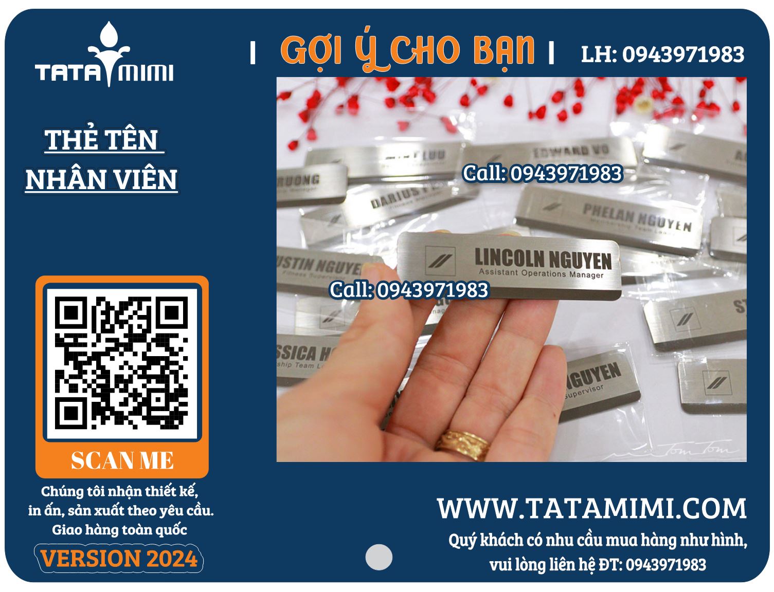 5 Mẫu biển tên nhân viên đeo áo cho nhân viên