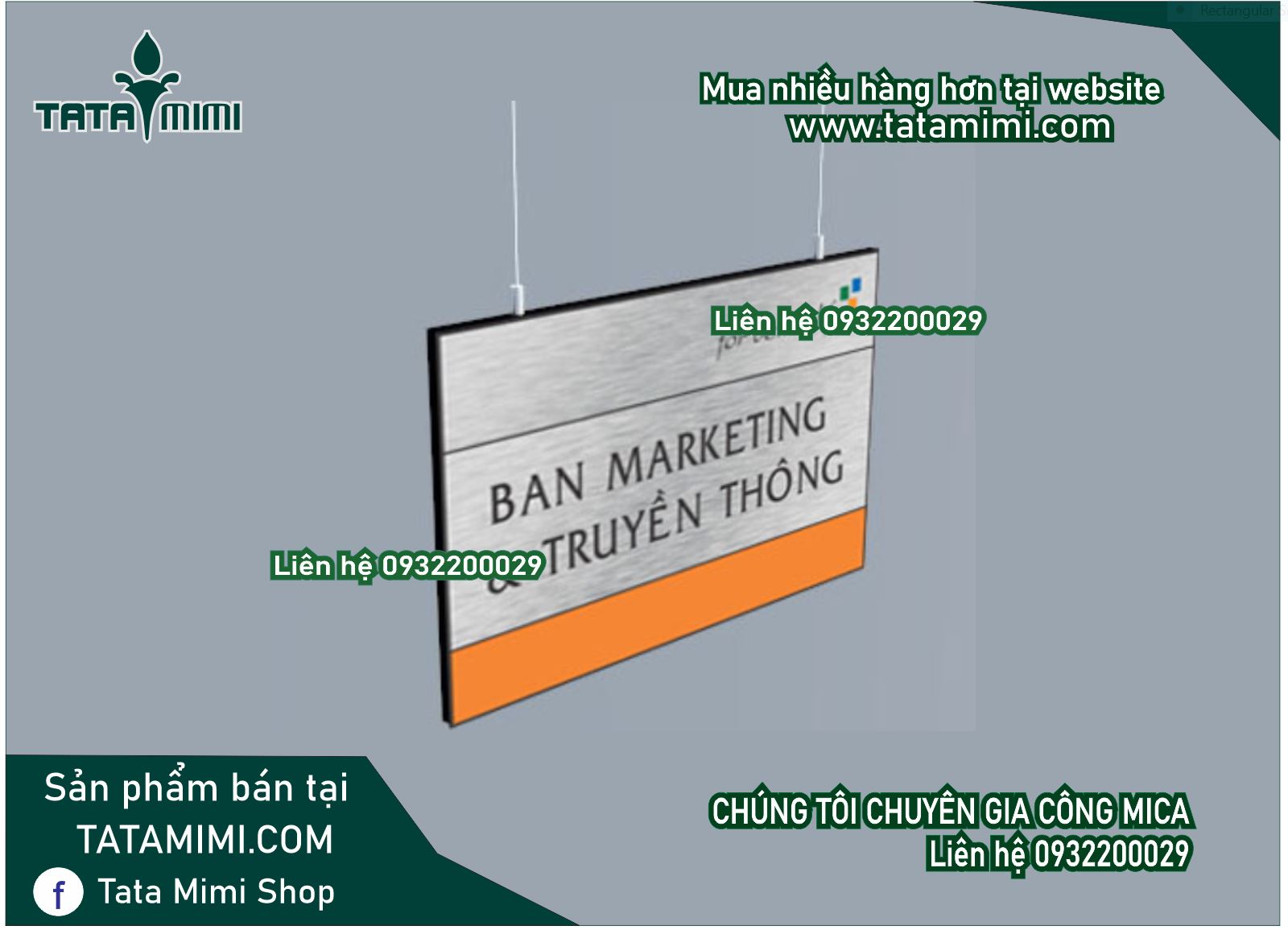 Biển phòng ban inox gắn dễ dàng