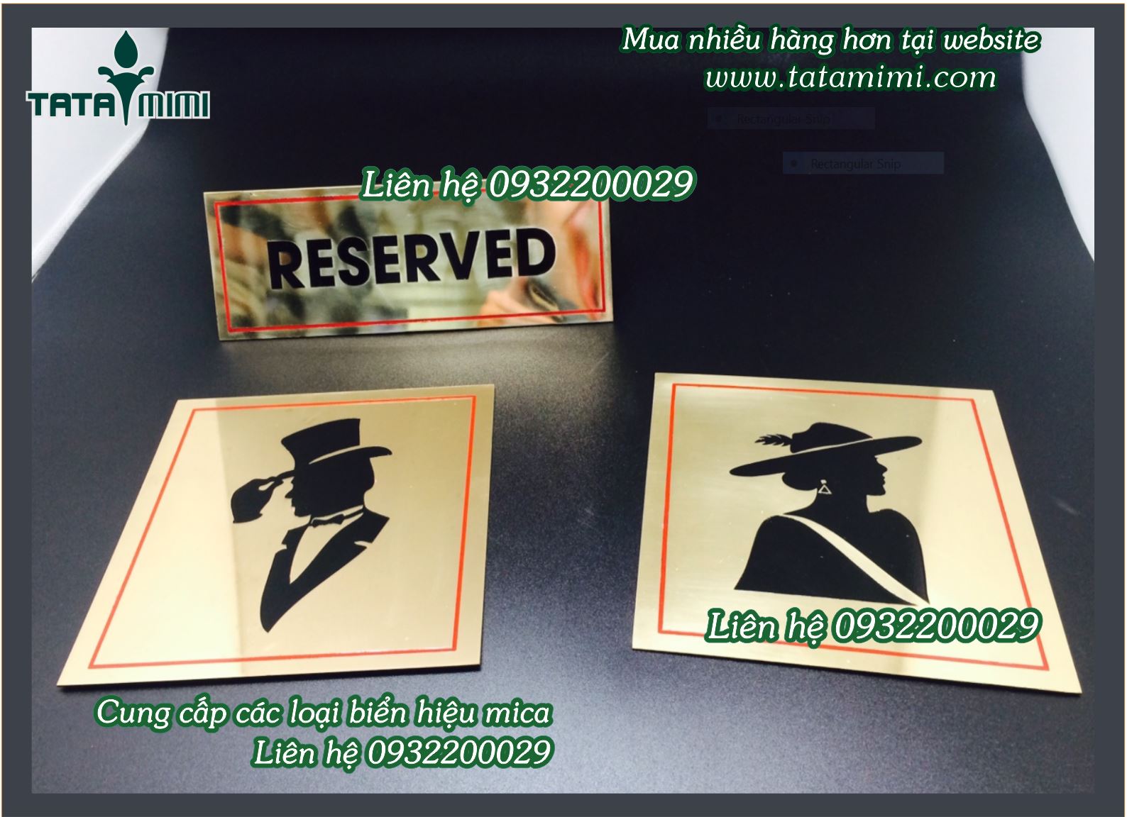 Biển restroom thể hiện sự sang trọng