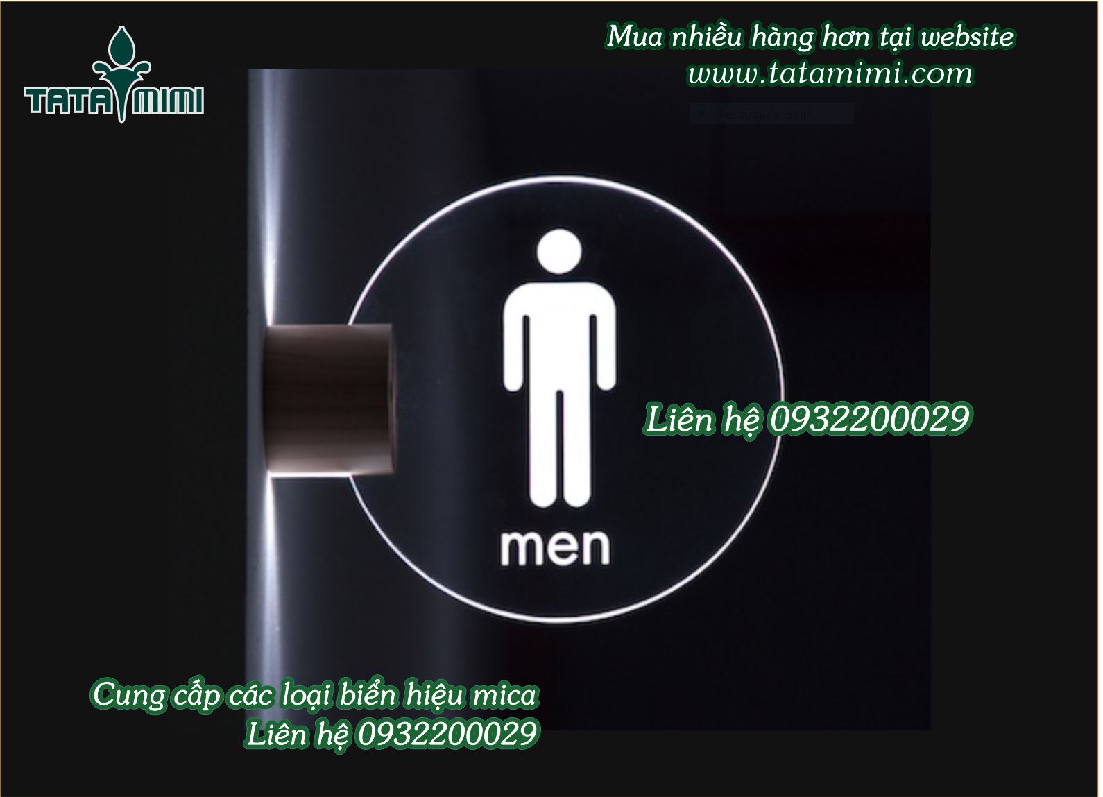 Biển wc mica led siêu sáng