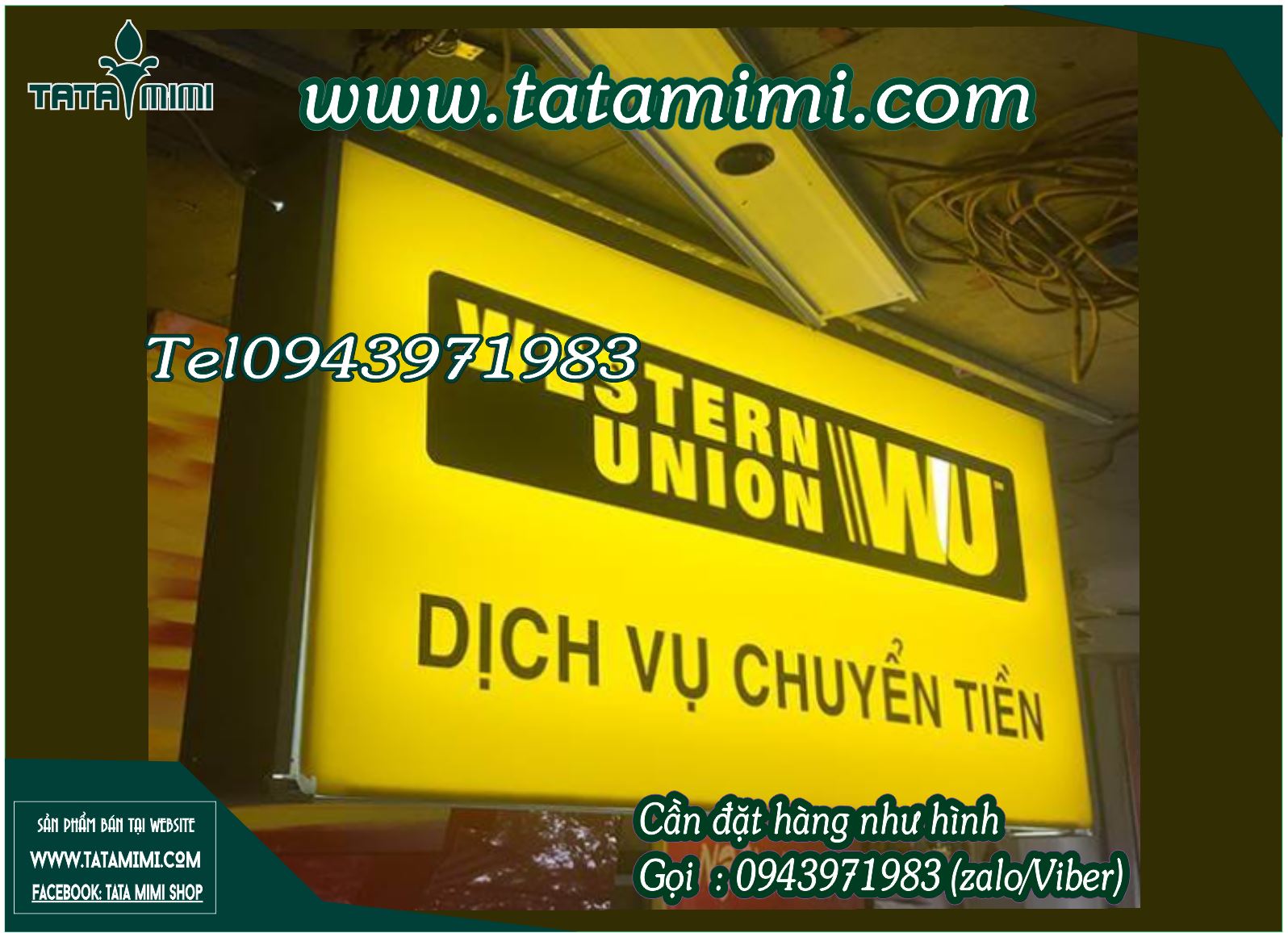 Chi tiết thông tin thiết kế quy cách biển western union
