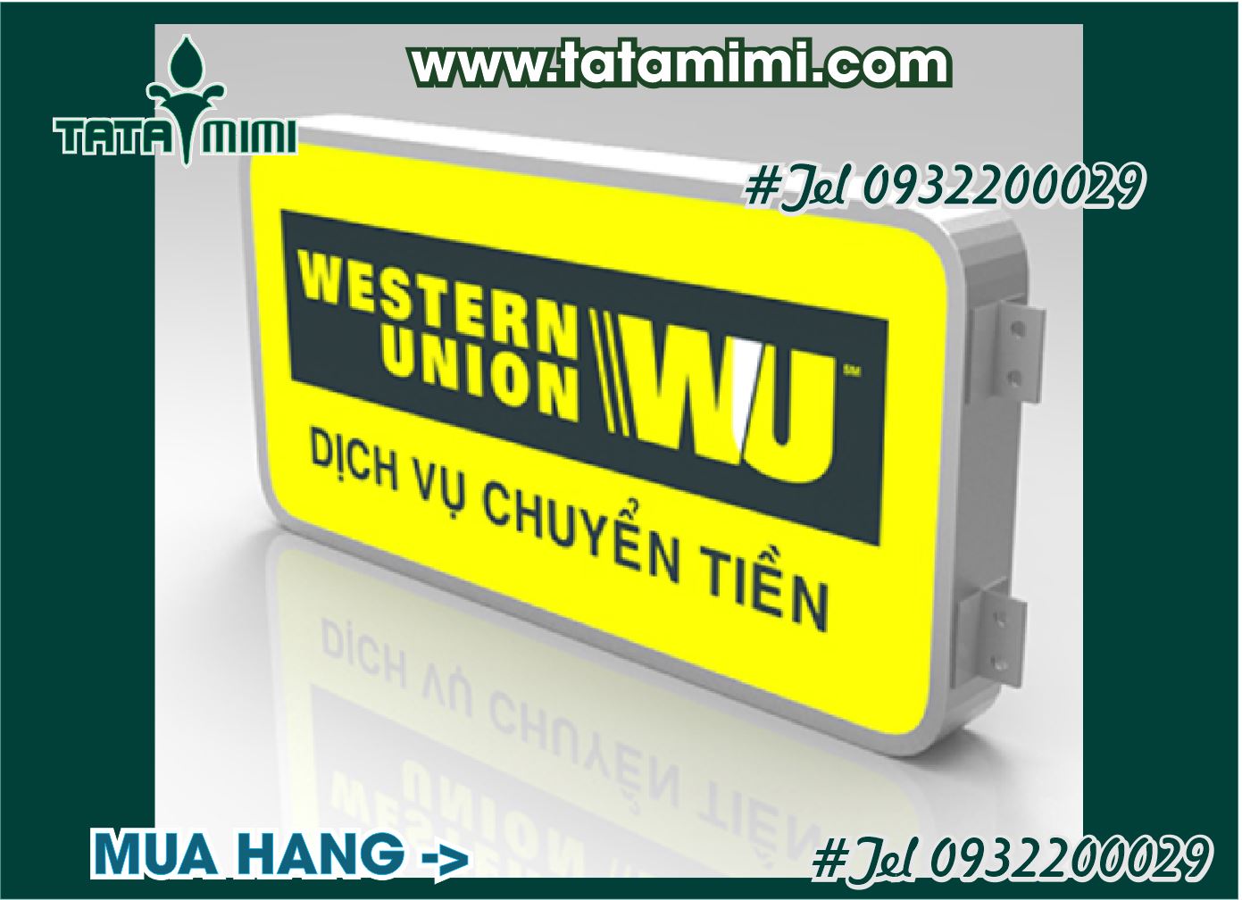 Hộp đèn Western Union, Biển western Union