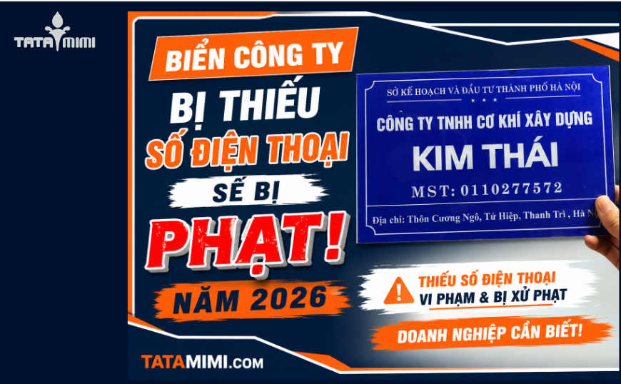 Biển hiệu công ty cần có những thông tin gì? Nghị định 87/2026