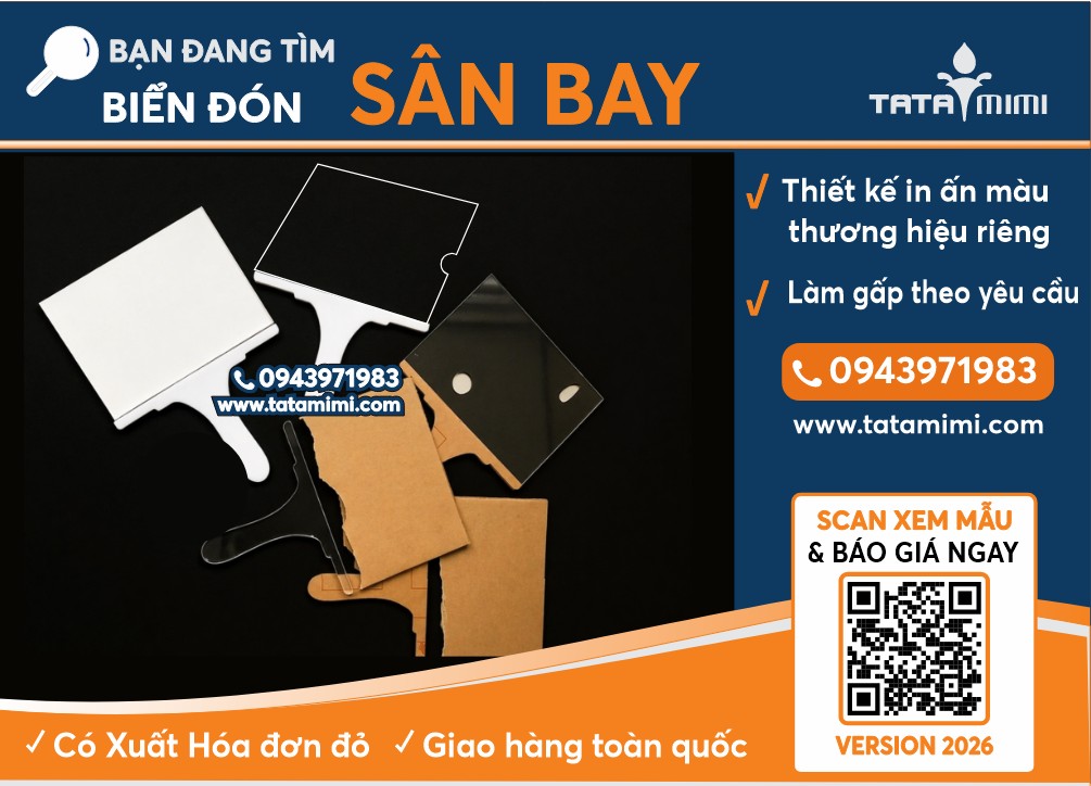 Đặt làm biển đón sân bay theo yêu cầu