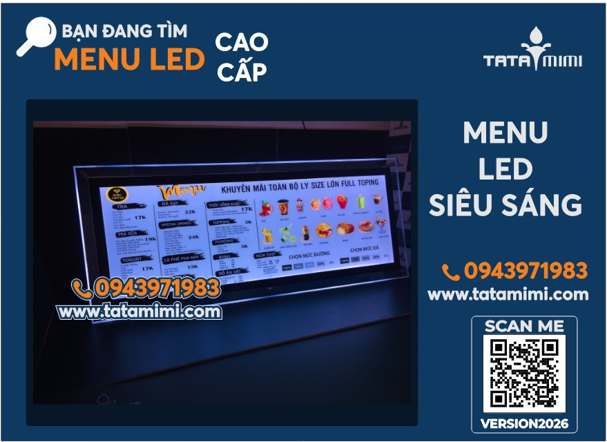 Tranh điện làm menu cho quán cà phê tại Quận 3 – đặt làm theo yêu cầu