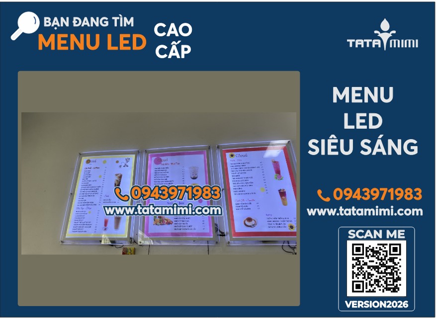 Tranh điện làm menu cho quán cà phê tại Quận 3 – đặt làm theo yêu cầu