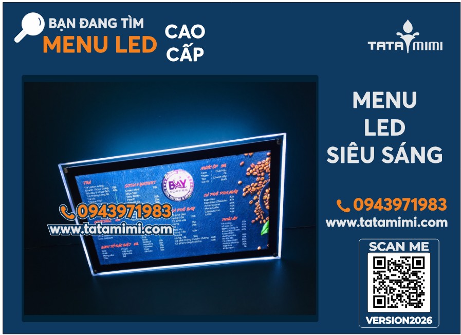 Tranh điện làm menu cho quán cà phê tại Quận 3 – đặt làm theo yêu cầu